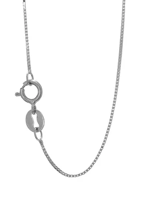10K Solid White Gold 16" 18" 20" - 0.5mm, Thin Dainty Minimalist Necklace for Pendant / Charm, Thin gold chain, Genuine 10K Gold
