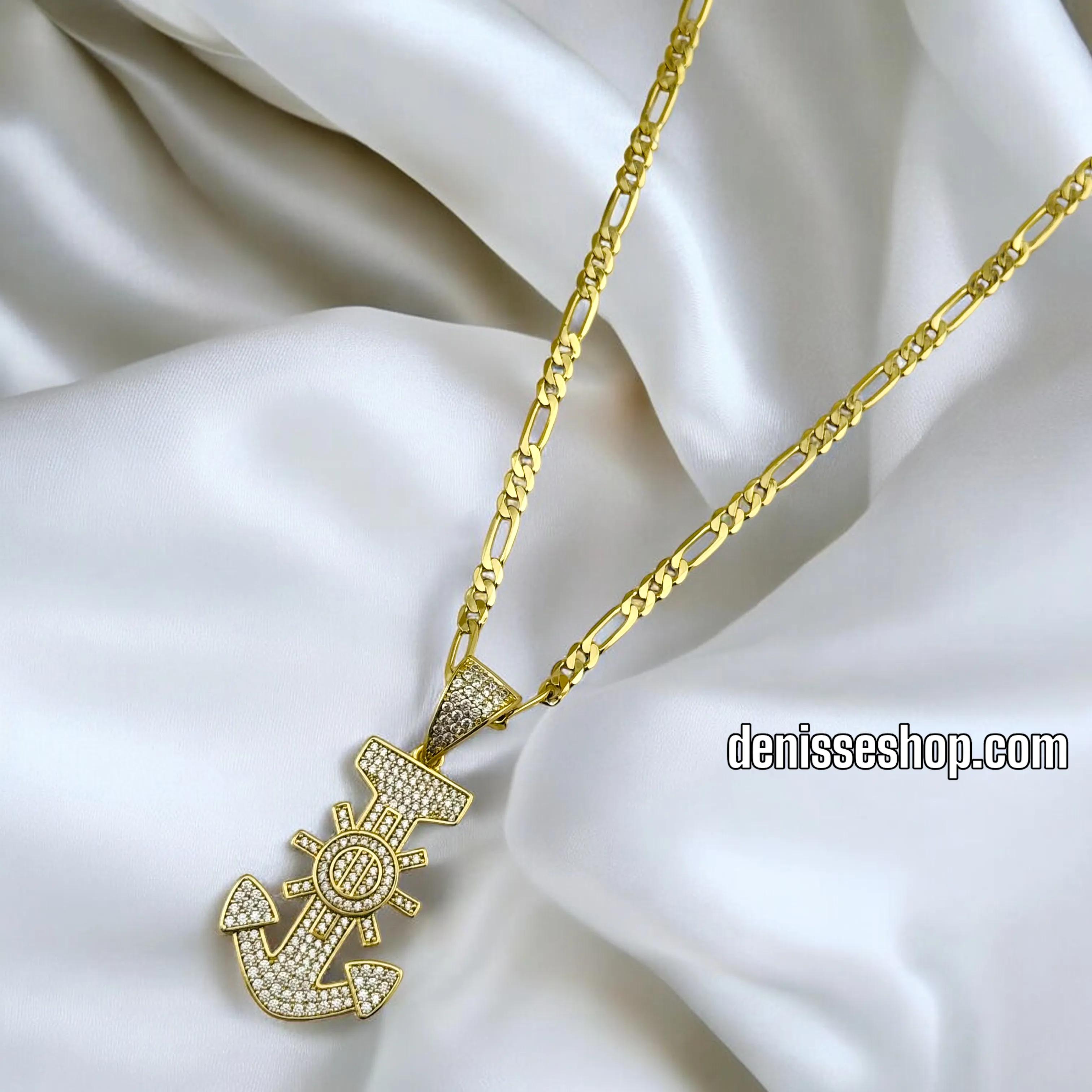 14K / BLING ANCHOR PENDANT P565