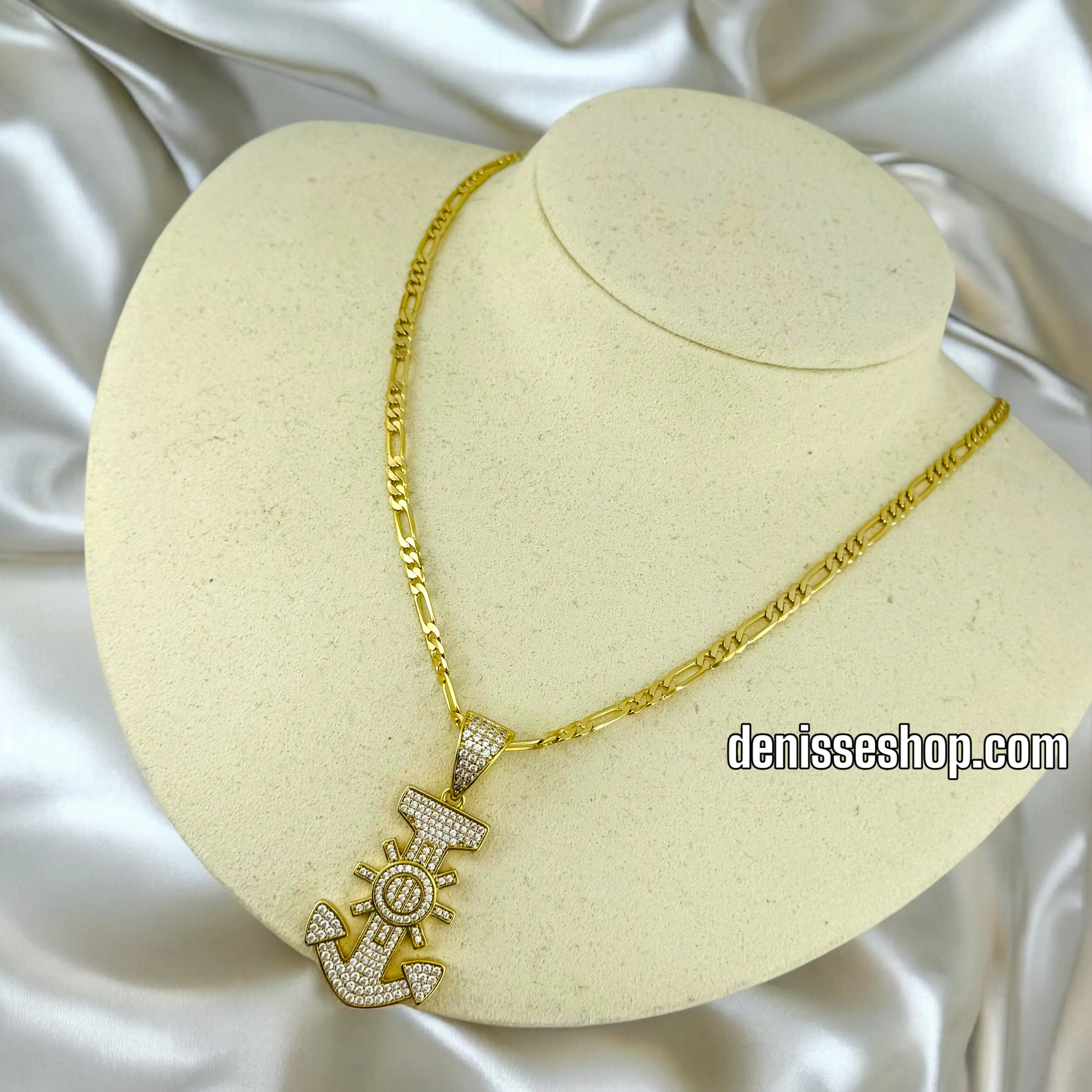 14K / BLING ANCHOR PENDANT P565