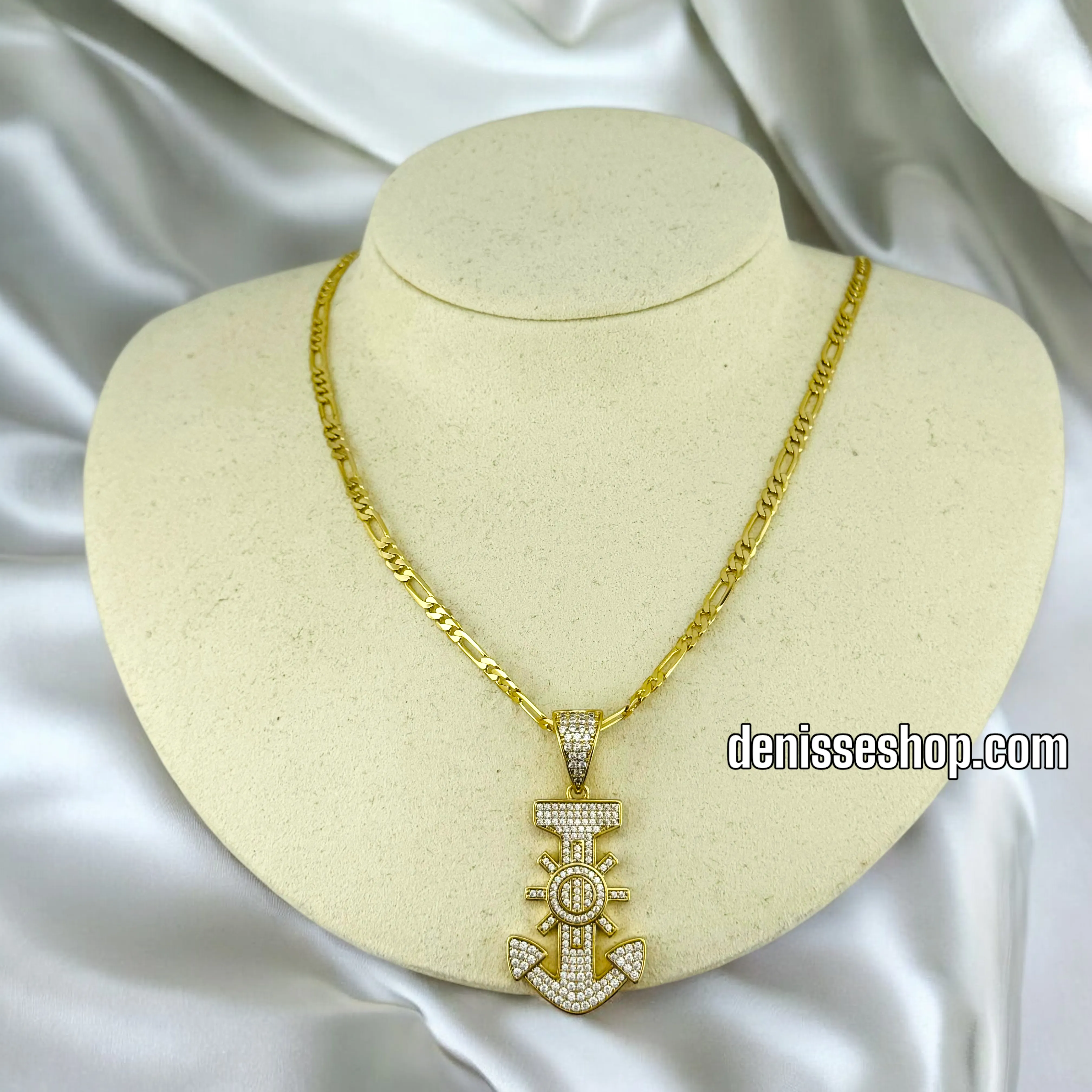 14K / BLING ANCHOR PENDANT P565