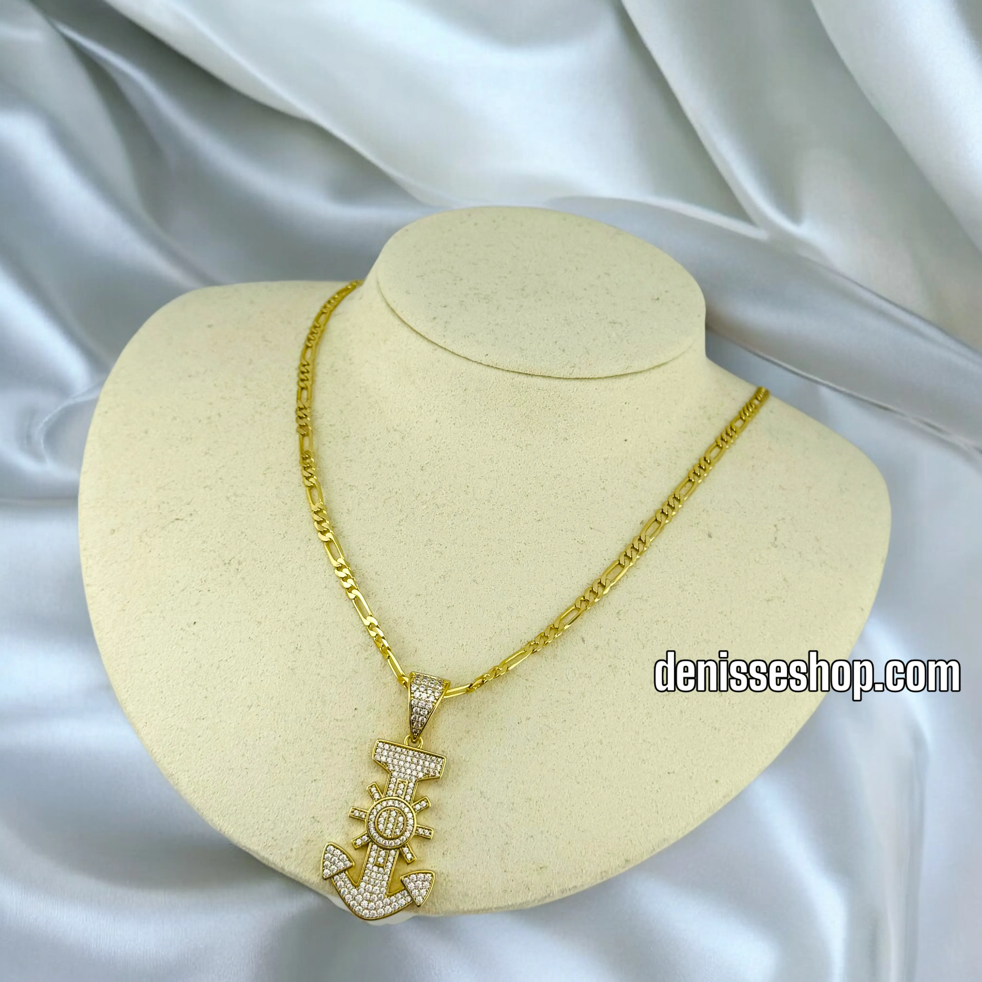 14K / BLING ANCHOR PENDANT P565