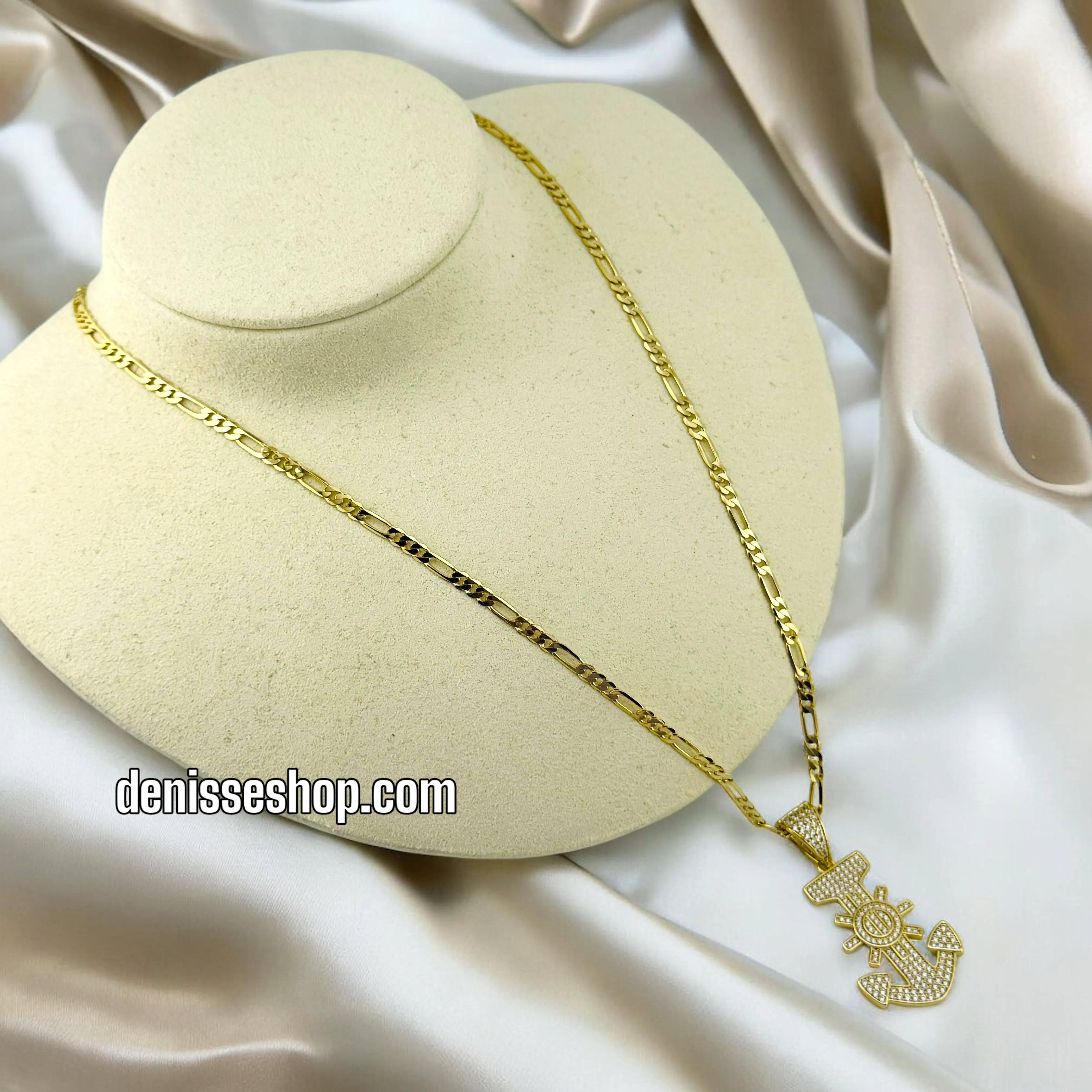 14K / BLING ANCHOR PENDANT P565