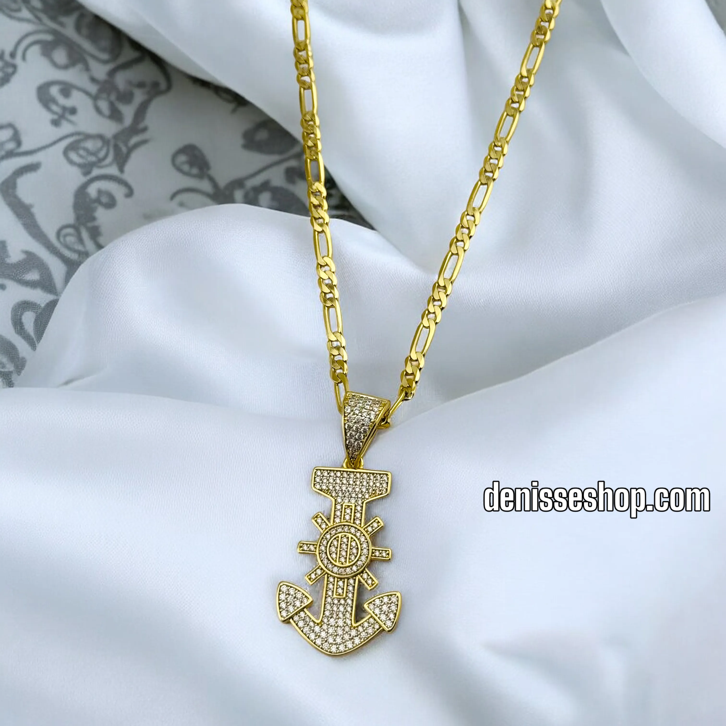 14K / BLING ANCHOR PENDANT P565