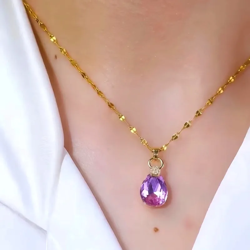 14K Gold-Plated Luxury Daimond Drop Earrings