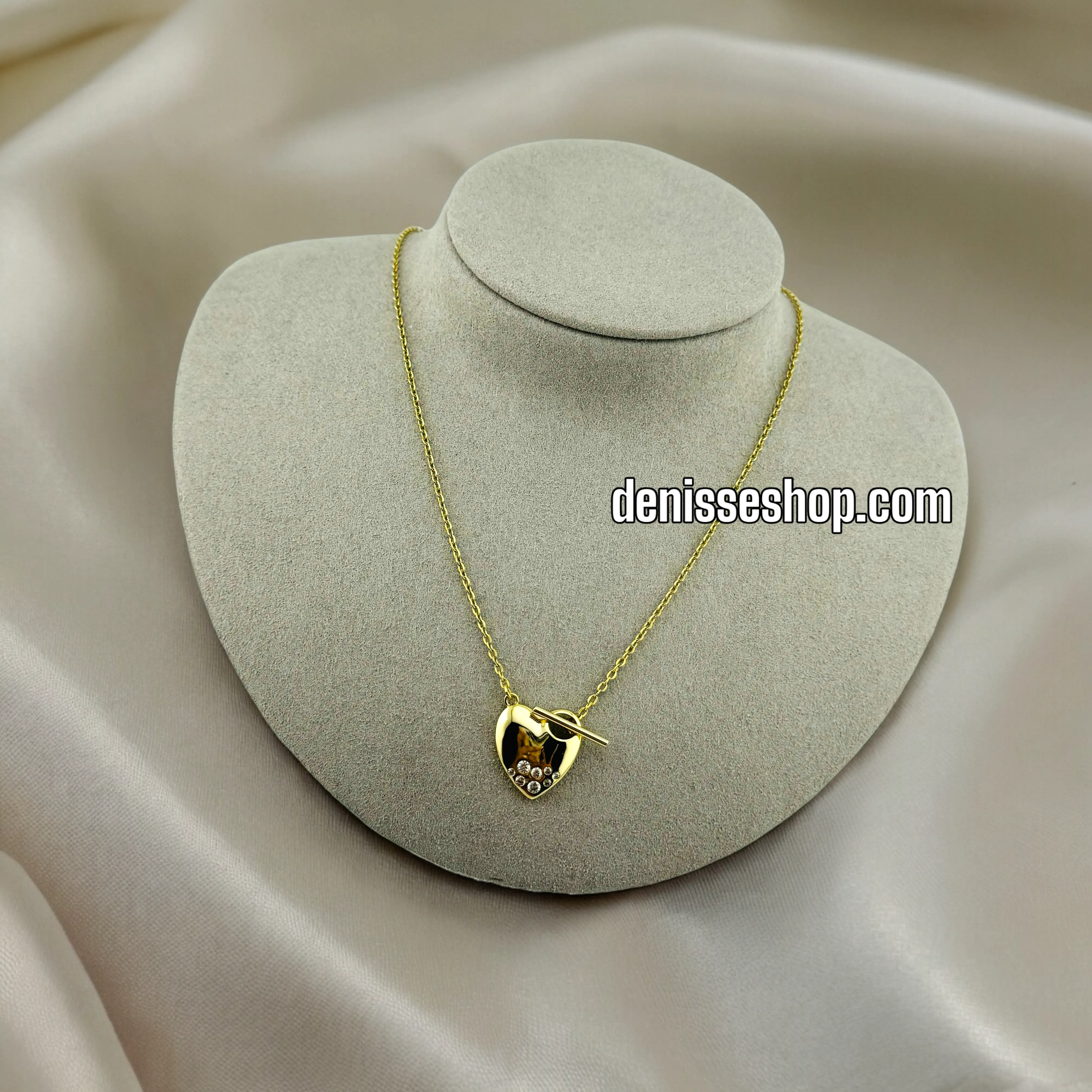 14K HEART NECKLACE 18'' C30