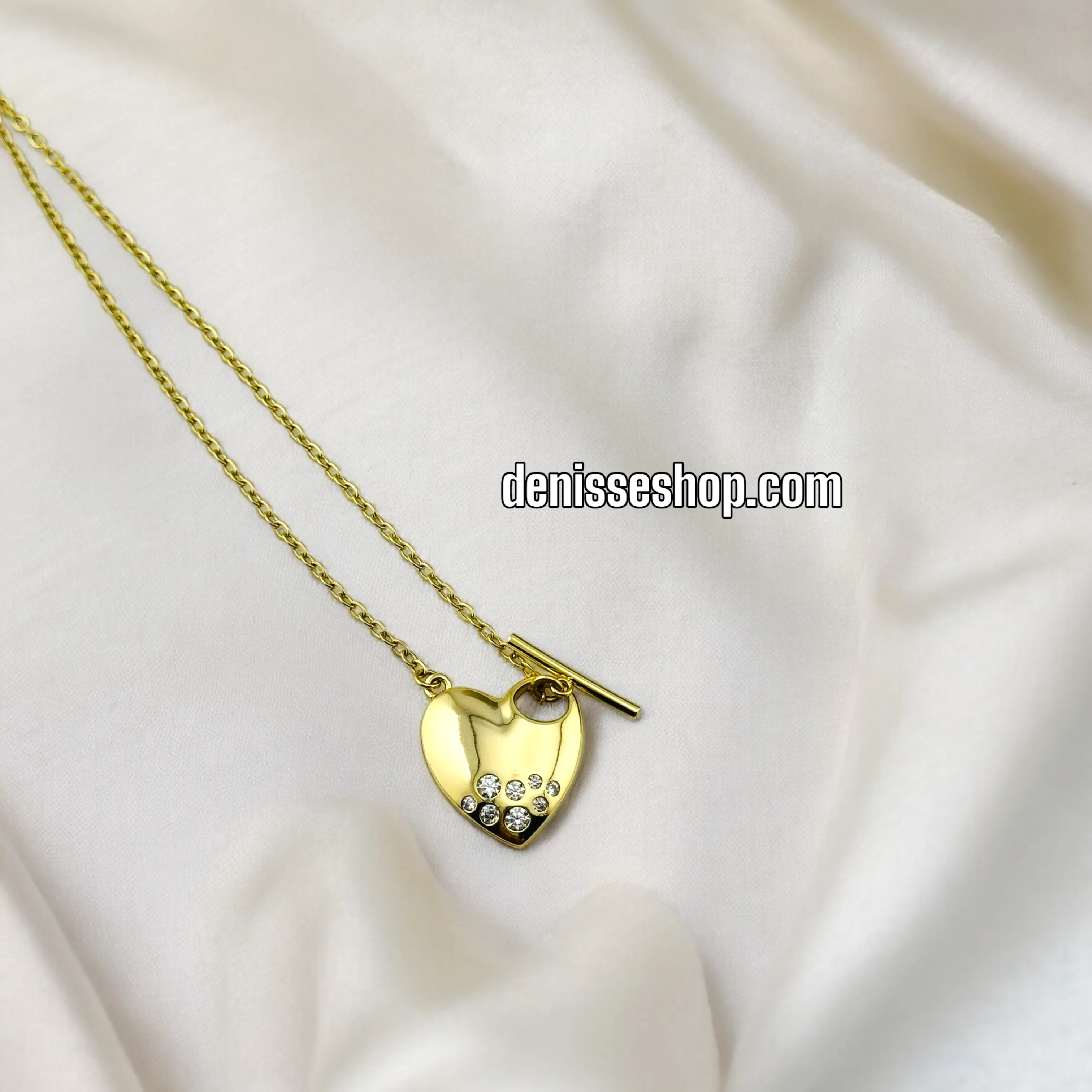 14K HEART NECKLACE 18'' C30