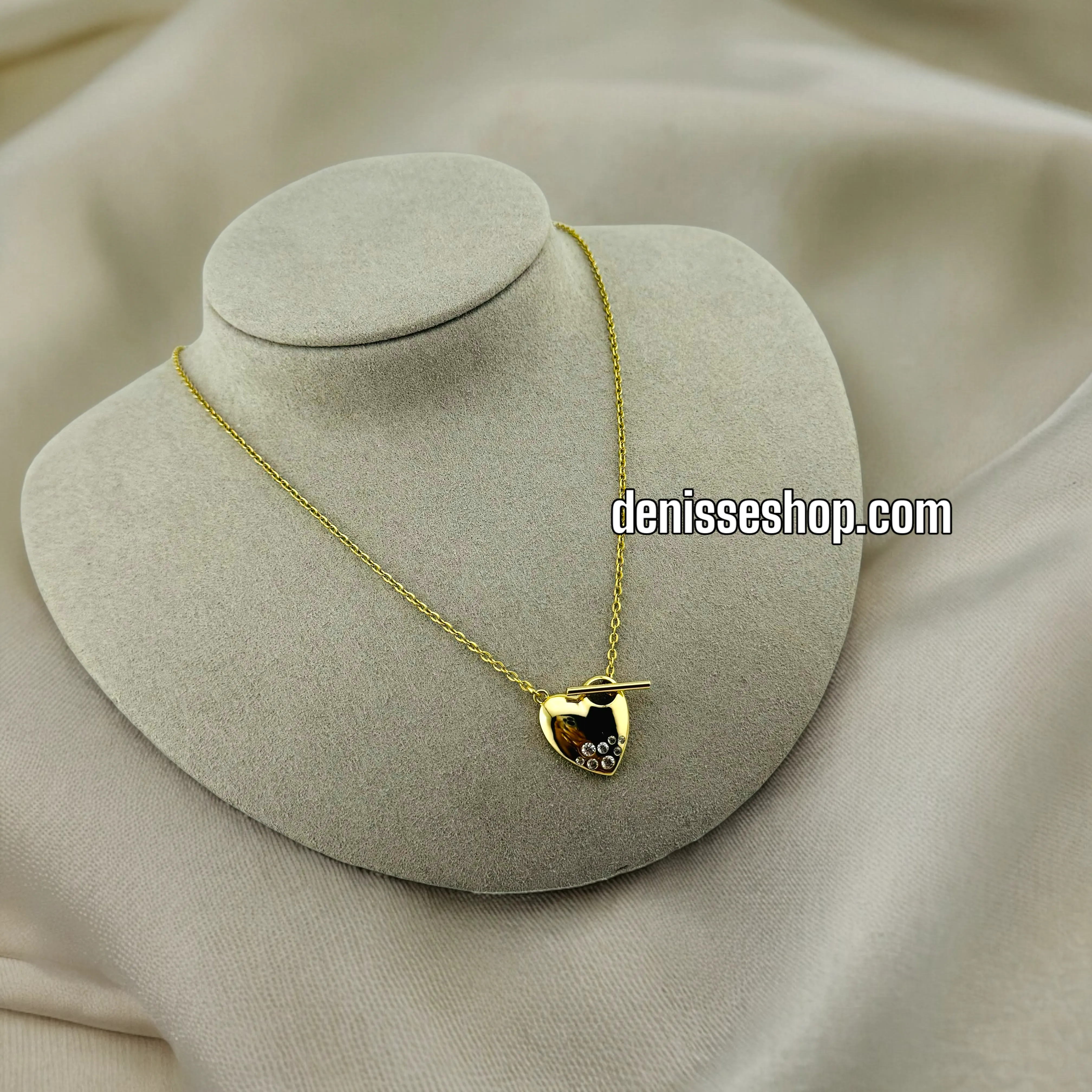 14K HEART NECKLACE 18'' C30