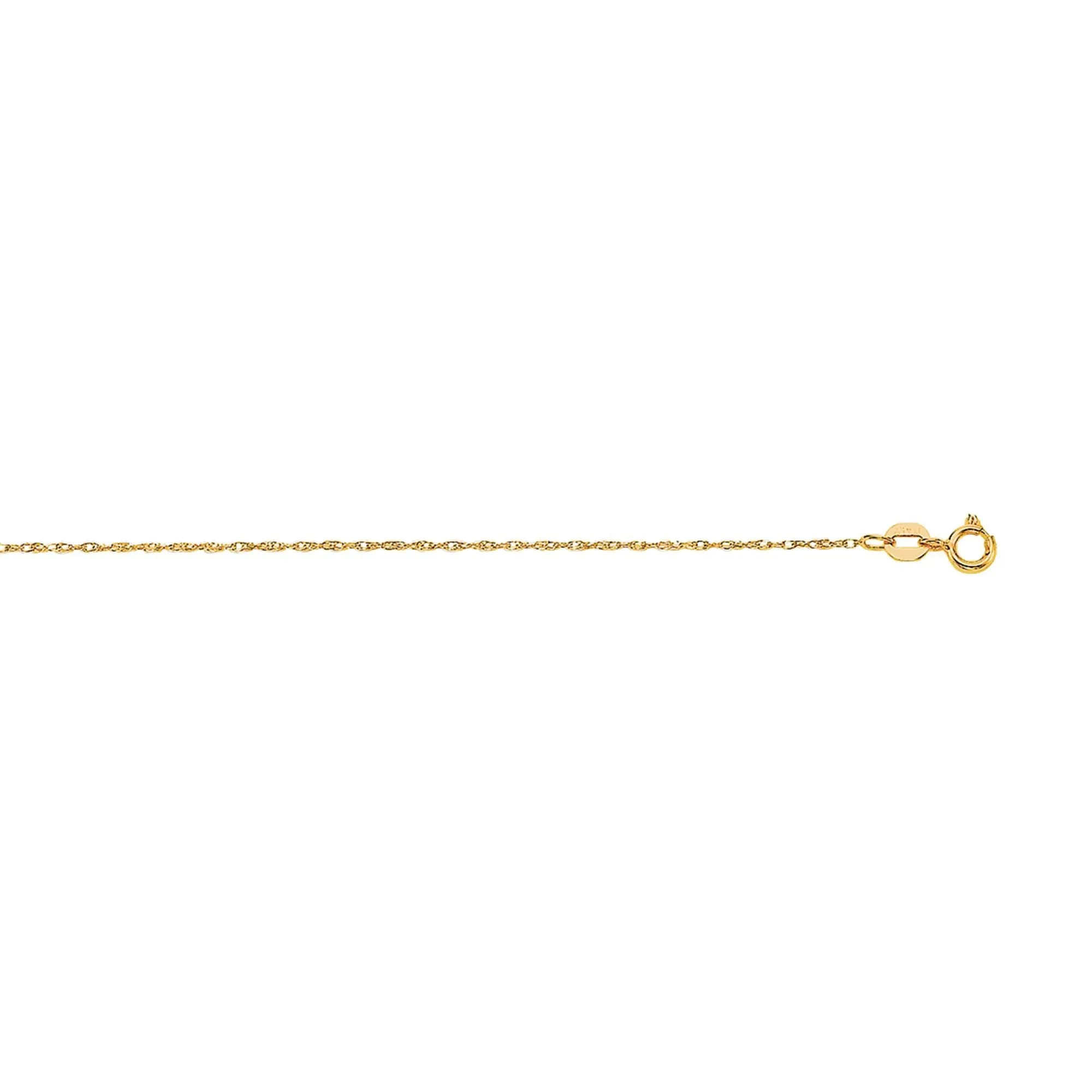 14K Real Yellow Gold Twisted Rope Link Necklace Pendant Chain 0.45mm, Thin Dainty Minimalist for Pendant / Charm Thin gold chain 15" - 20"