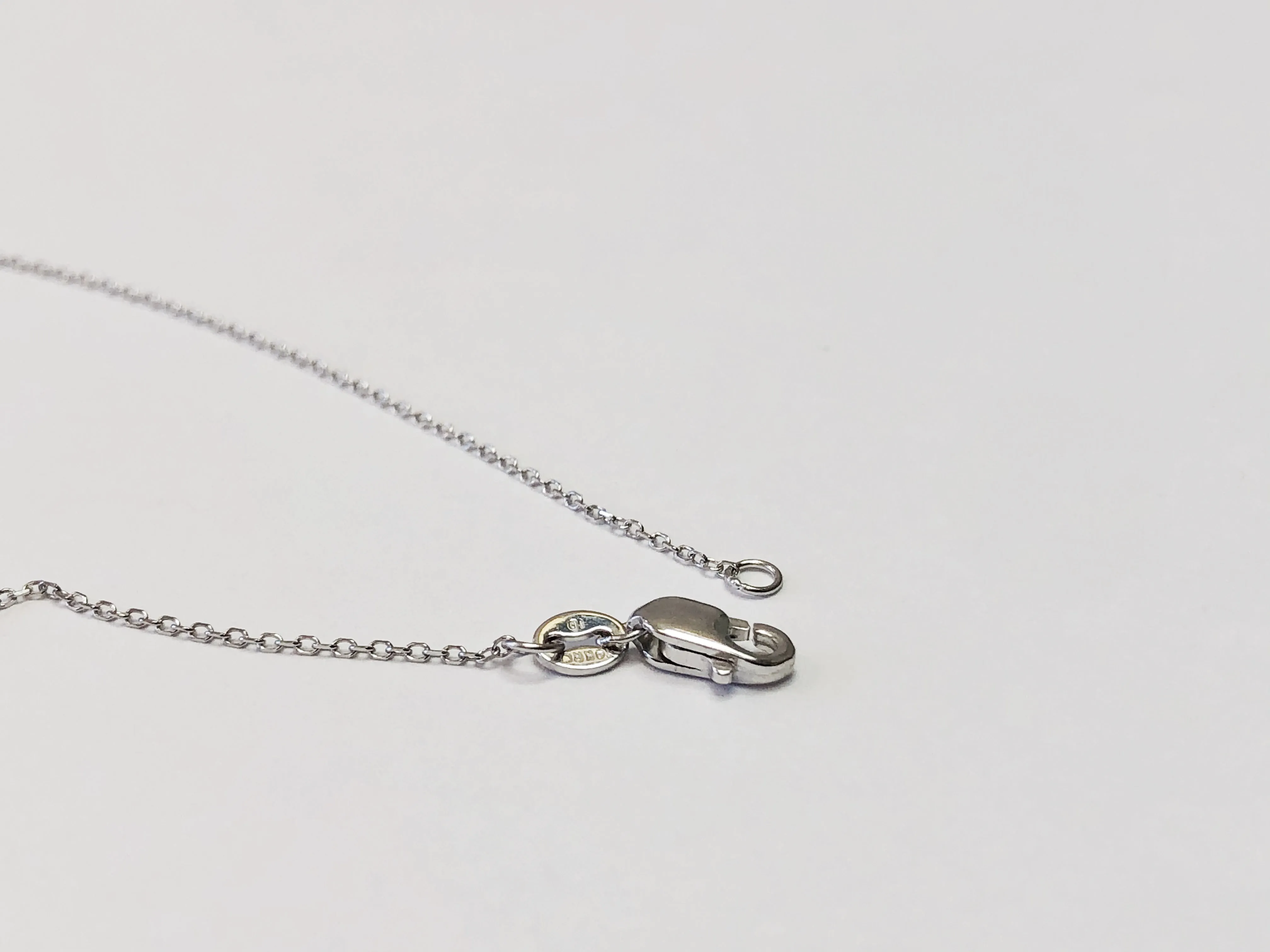 14K Solid White Gold Cable Link Chain Necklace 0.8mm Thin Dainty Minimalist High Polished Pendant Charm Chain 16'' 18'' 20'' Inches