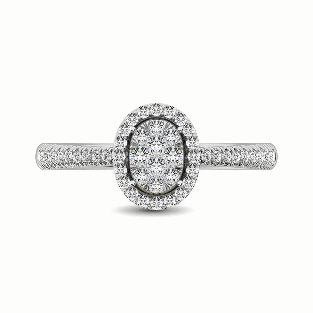 14K White Gold 3/8 Ct.Tw. Diamond Fashion Ring
