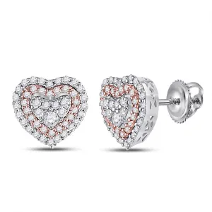 14kt White Gold Heart-Shaped Diamond Earrings: A Timeless Romance