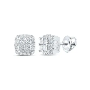 14kt White Gold Princess-Cut Diamond Square Earrings - A Timeless Treasure by Splendid Jewellery