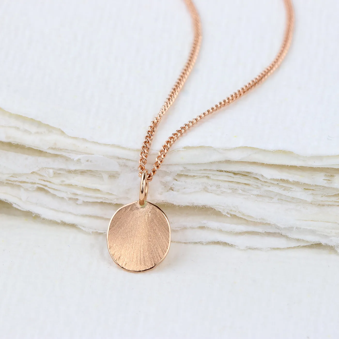 18ct Rose Gold Petite Flower Petal Pendant & Chain