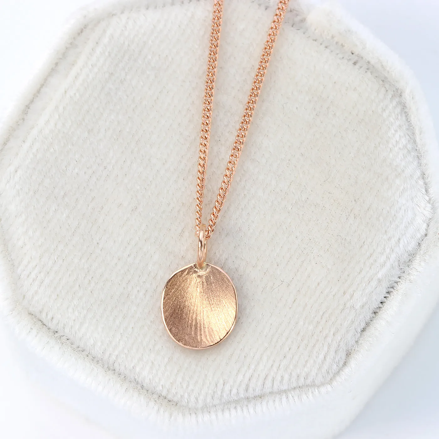 18ct Rose Gold Petite Flower Petal Pendant & Chain