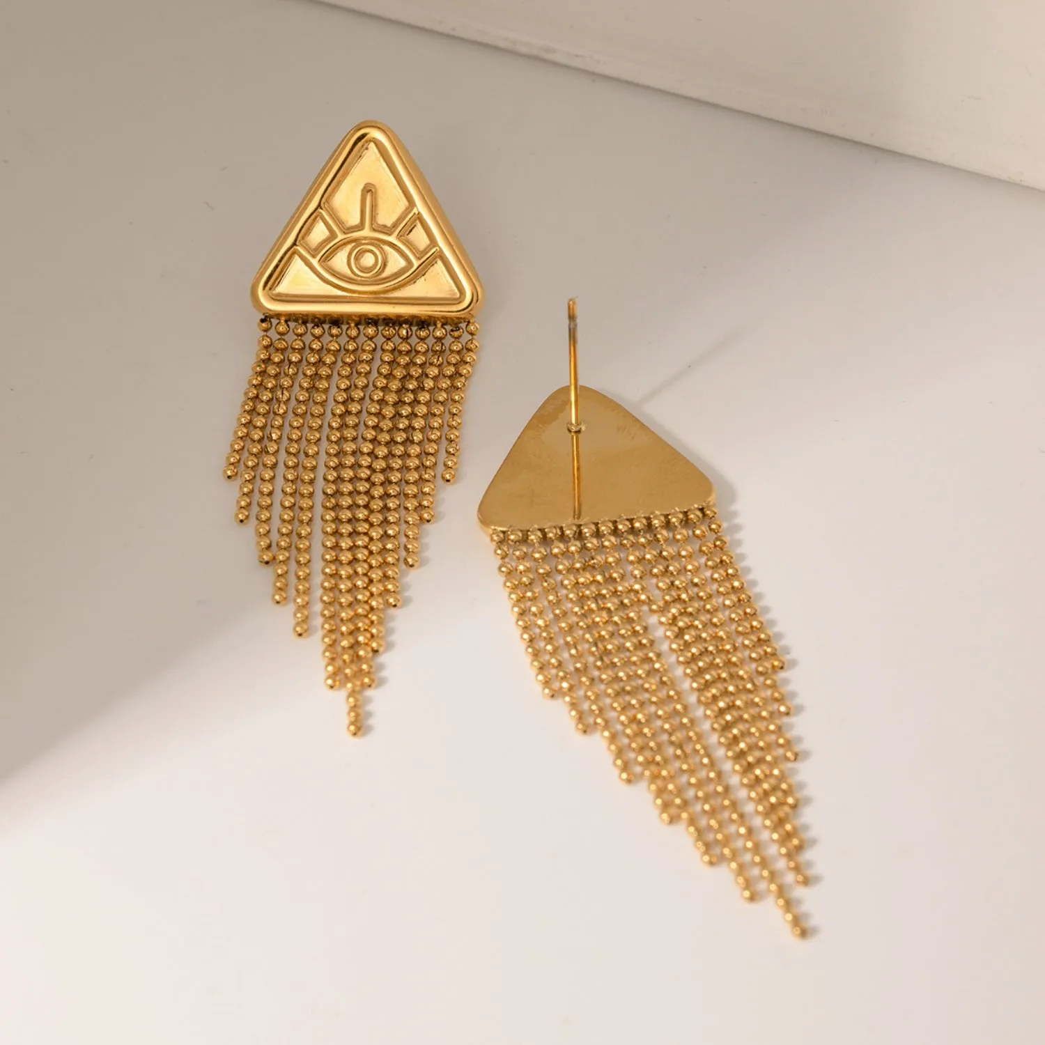 18K Gold-Plated Stainless Steel Geometric Earrings – Timeless Elegance