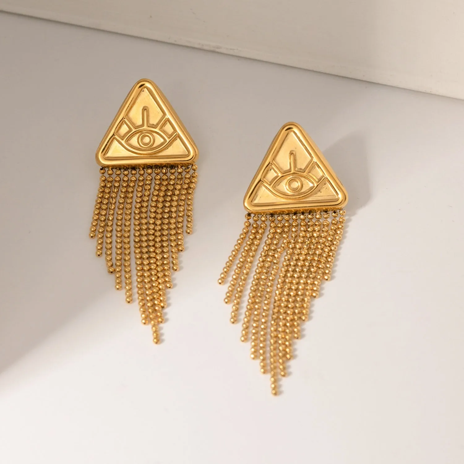 18K Gold-Plated Stainless Steel Geometric Earrings – Timeless Elegance