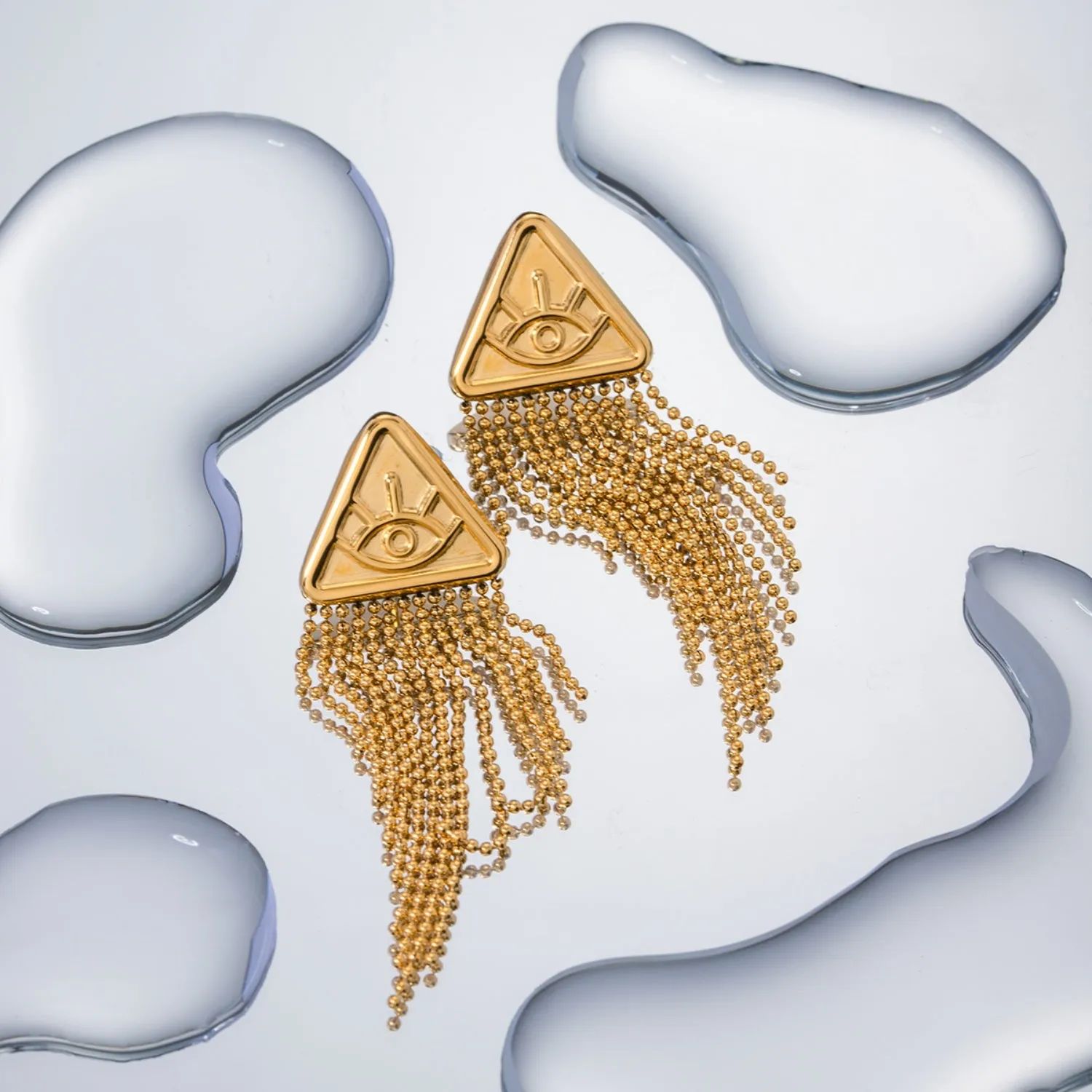 18K Gold-Plated Stainless Steel Geometric Earrings – Timeless Elegance
