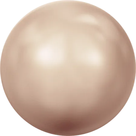 5817 Cabochon Pearls (Half-Drilled), Crystal Rose Gold Pearl (001 769)
