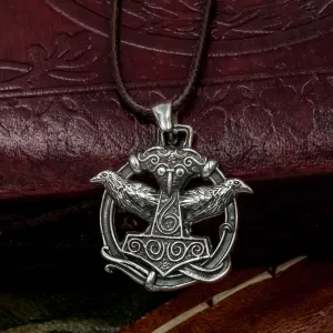 925 Skane Thor's Hammer with Huginn and Munnin