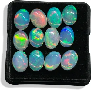 AAA Quality Calibrated Stone Natural Ethiopian Opal Cabochon for Jewelry Making