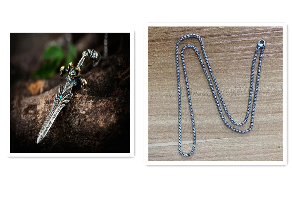 Ancient Sword - Gothic Pendant Necklace by The Nevermore