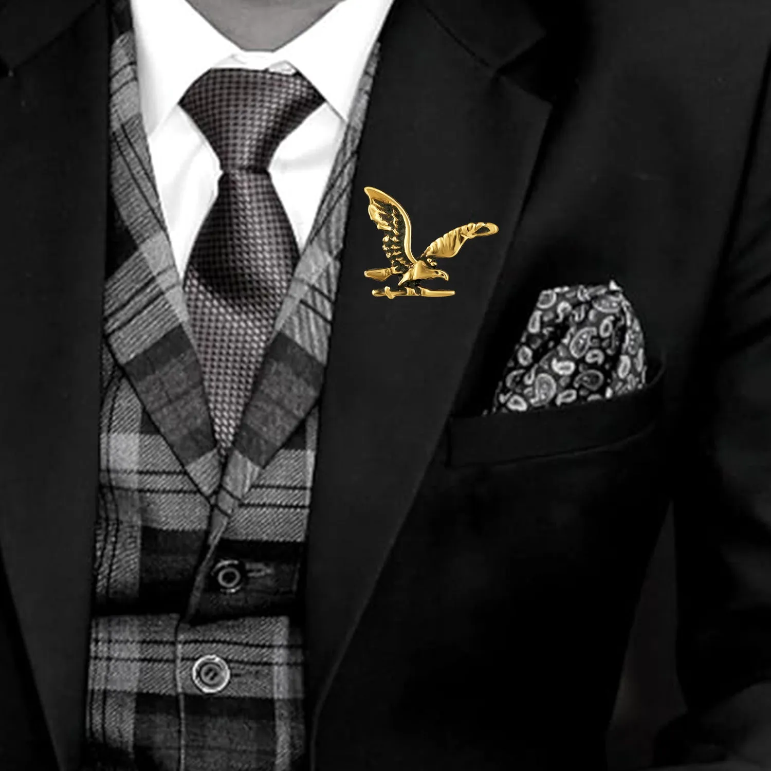 Antique Eagle-Shaped Brooch / Lapel Pin