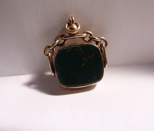 Antique gold fob Victorian fully hallmarked gold fob 50th anniversary gifts for men