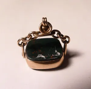 Antique gold fob Victorian fully hallmarked gold fob 50th anniversary gifts for men