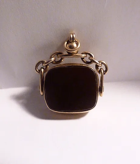 Antique gold fob Victorian fully hallmarked gold fob 50th anniversary gifts for men
