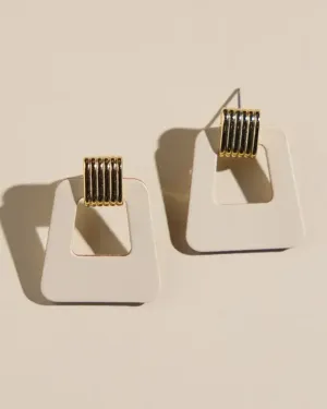 Avery Earrings - Ecru/Gold