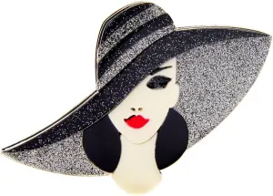 Beautiful Girl Brooch For Women Acrylic Lapel Pins Elegant Dress Accessories Jewelry Boutonniere Corsage for Hat Bag Suit Tie Sexy Fashionable Scarf Shawl Chip Brooches Wedding Birthday Valentine's Day Gifts Cocktail Party Art Deco