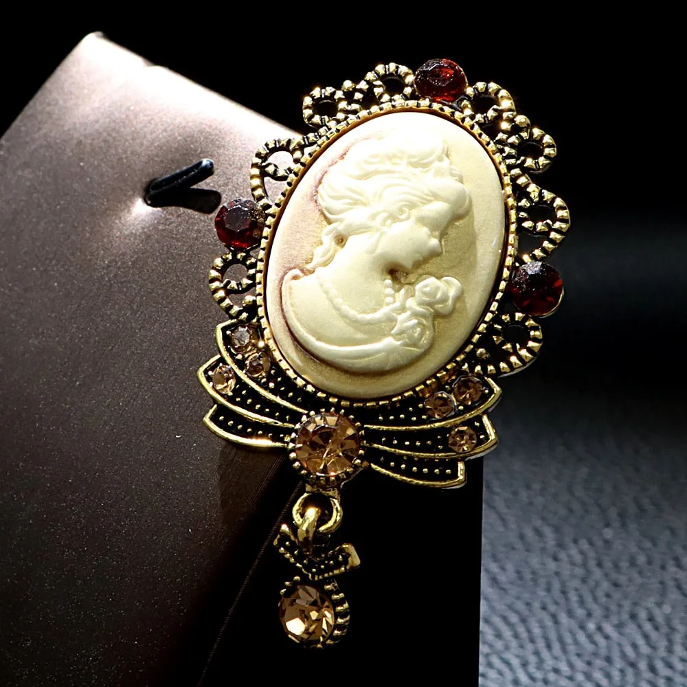 Beauty Head Embossed Brooch 20 Styles Available Classic Fashion Pin Wedding Party Jewelry