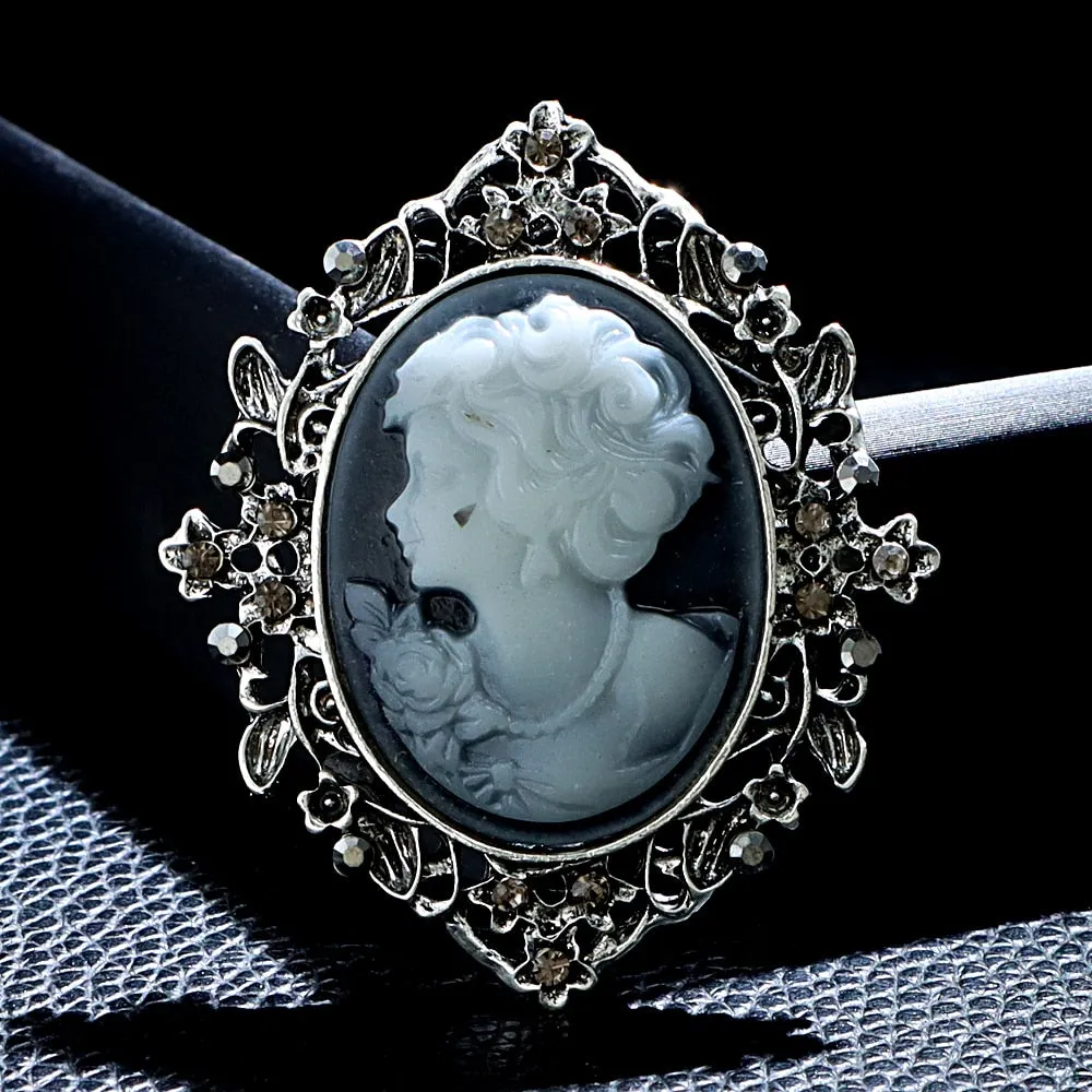 Beauty Head Embossed Brooch 20 Styles Available Classic Fashion Pin Wedding Party Jewelry