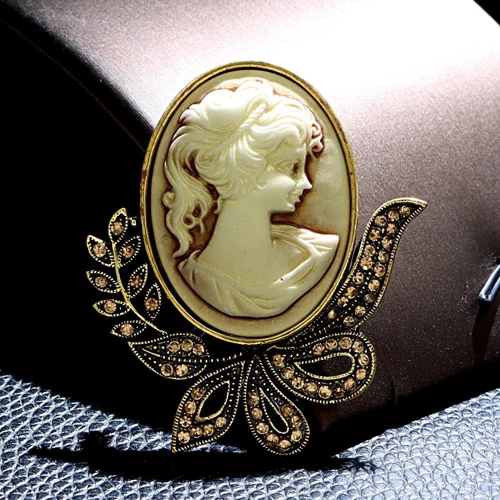Beauty Head Embossed Brooch 20 Styles Available Classic Fashion Pin Wedding Party Jewelry