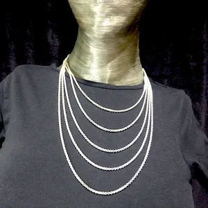 Belcher Chain 3 mm wide links, 925 Silver