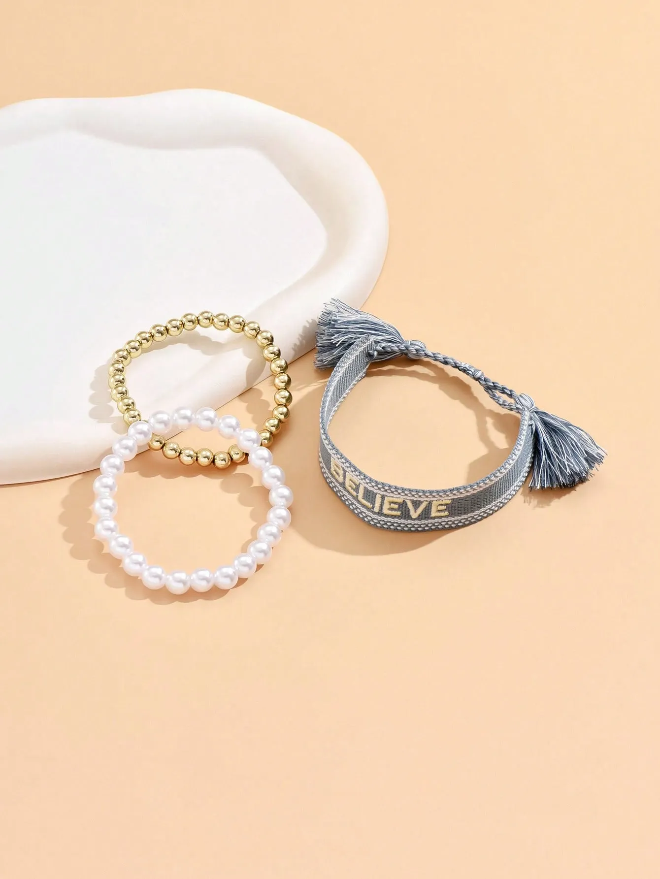 Believe Three Piece Bracelet Set