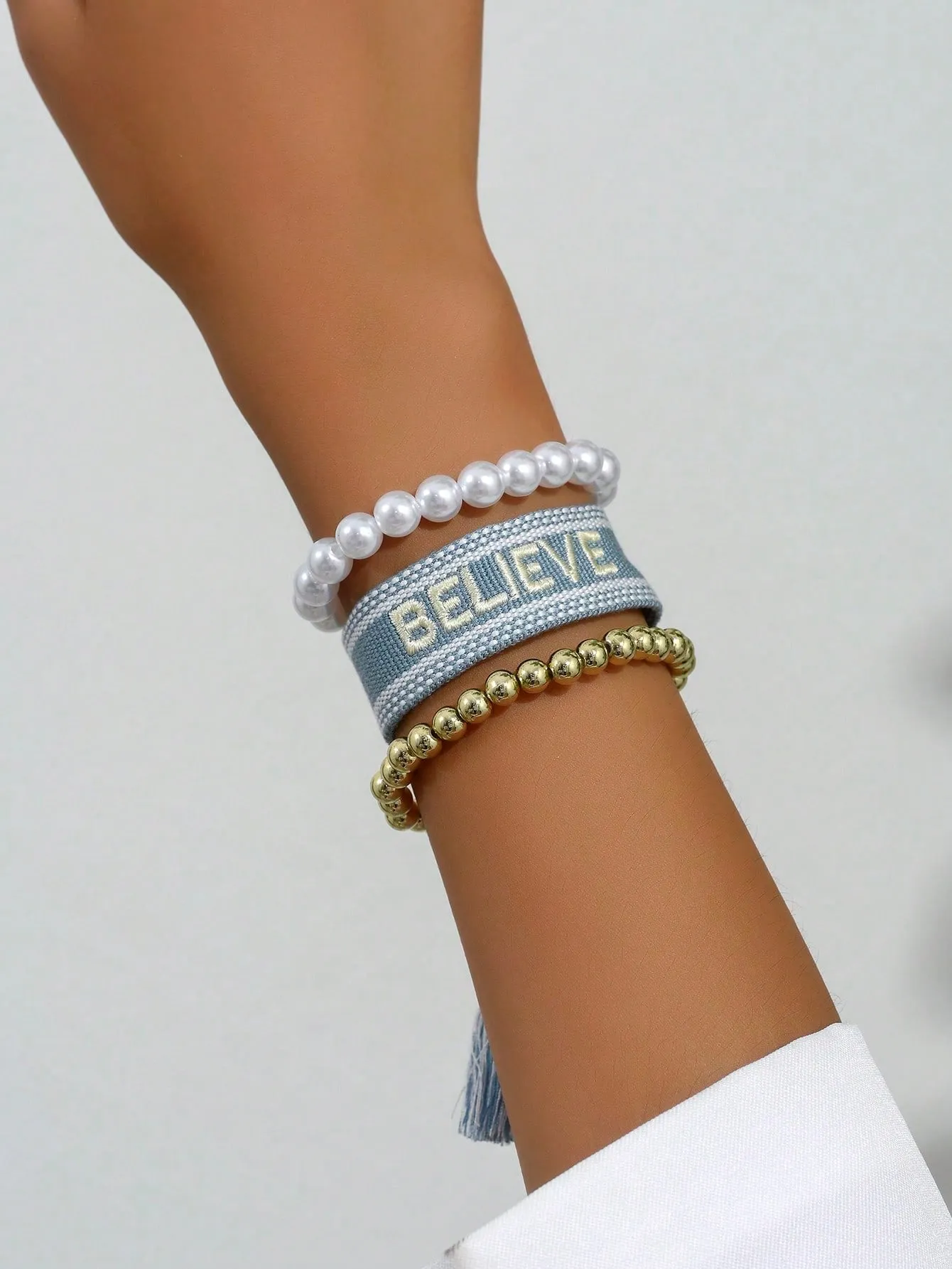 Believe Three Piece Bracelet Set