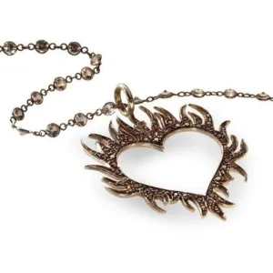 Black Diamond Heart Necklace