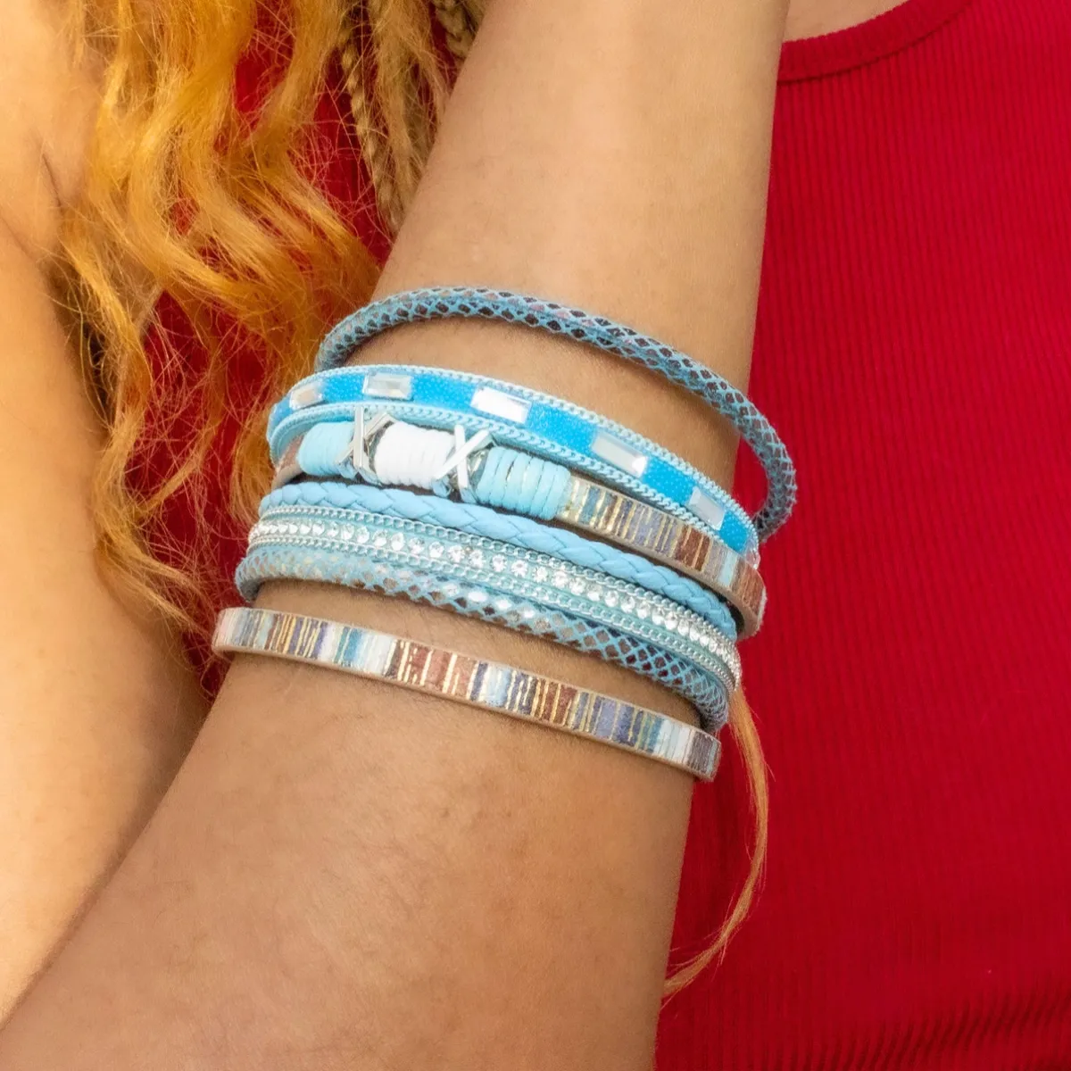 Blue Multi Strand Bracelet