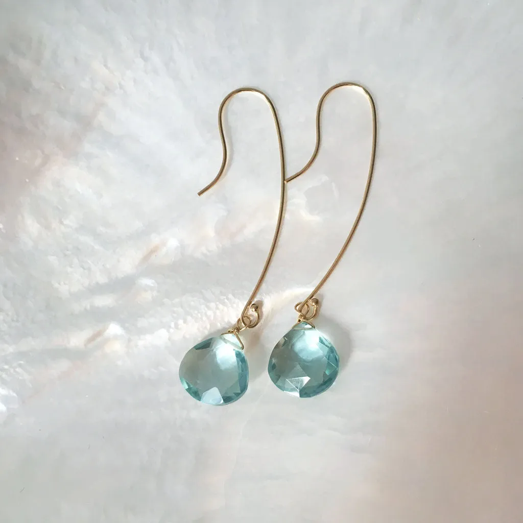 Blue topaz earrings #TR16012