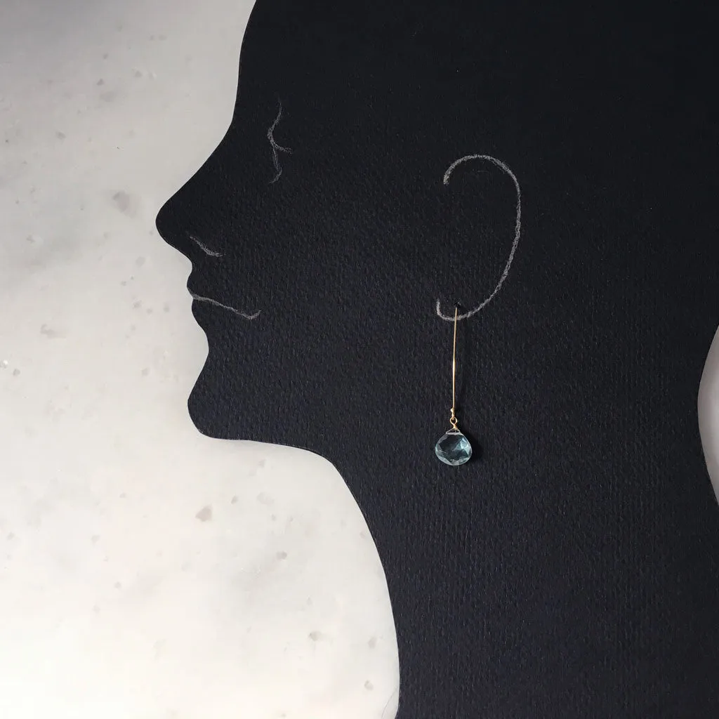 Blue topaz earrings #TR16012