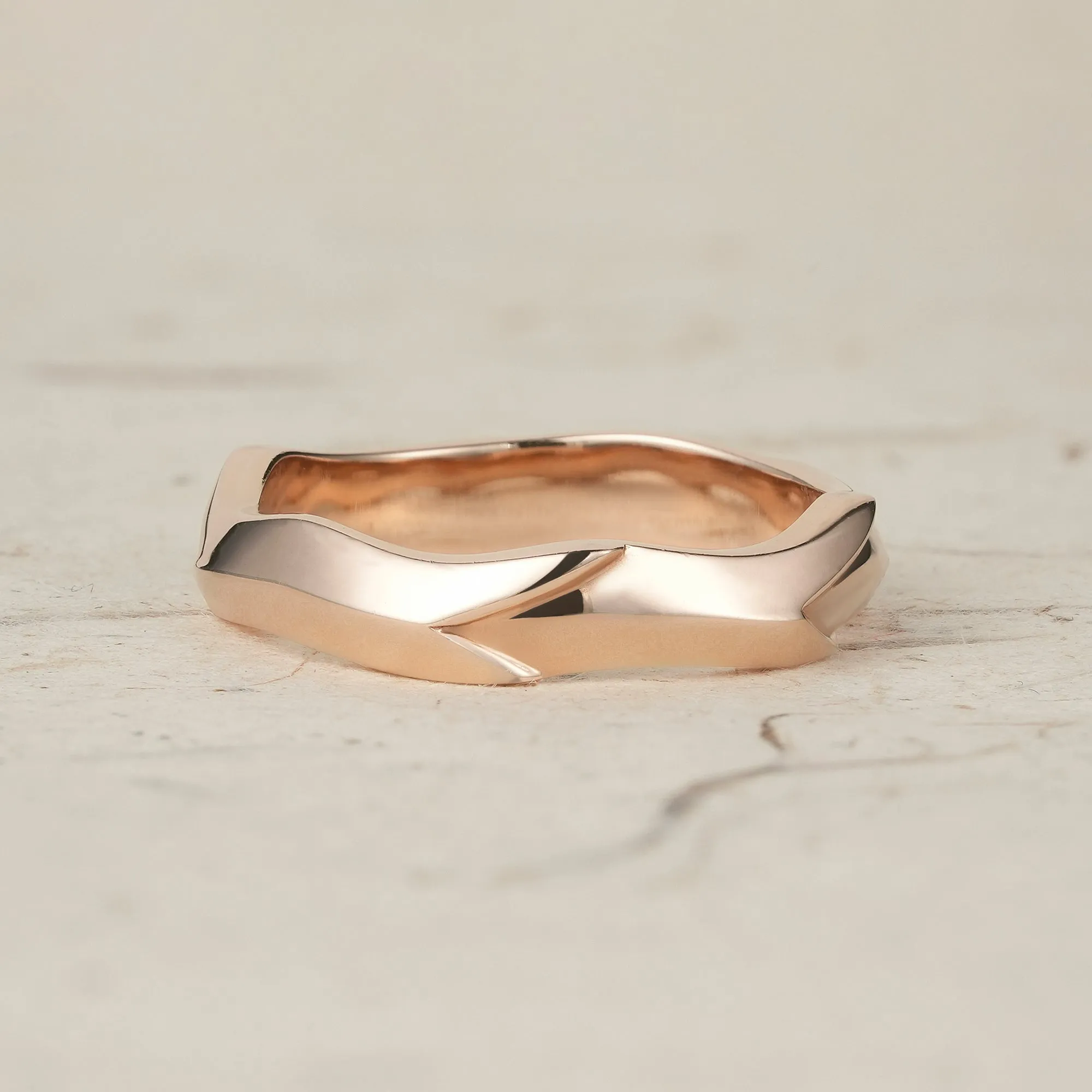 Bold Sculpted Modern Men's Ring - Nathaniel