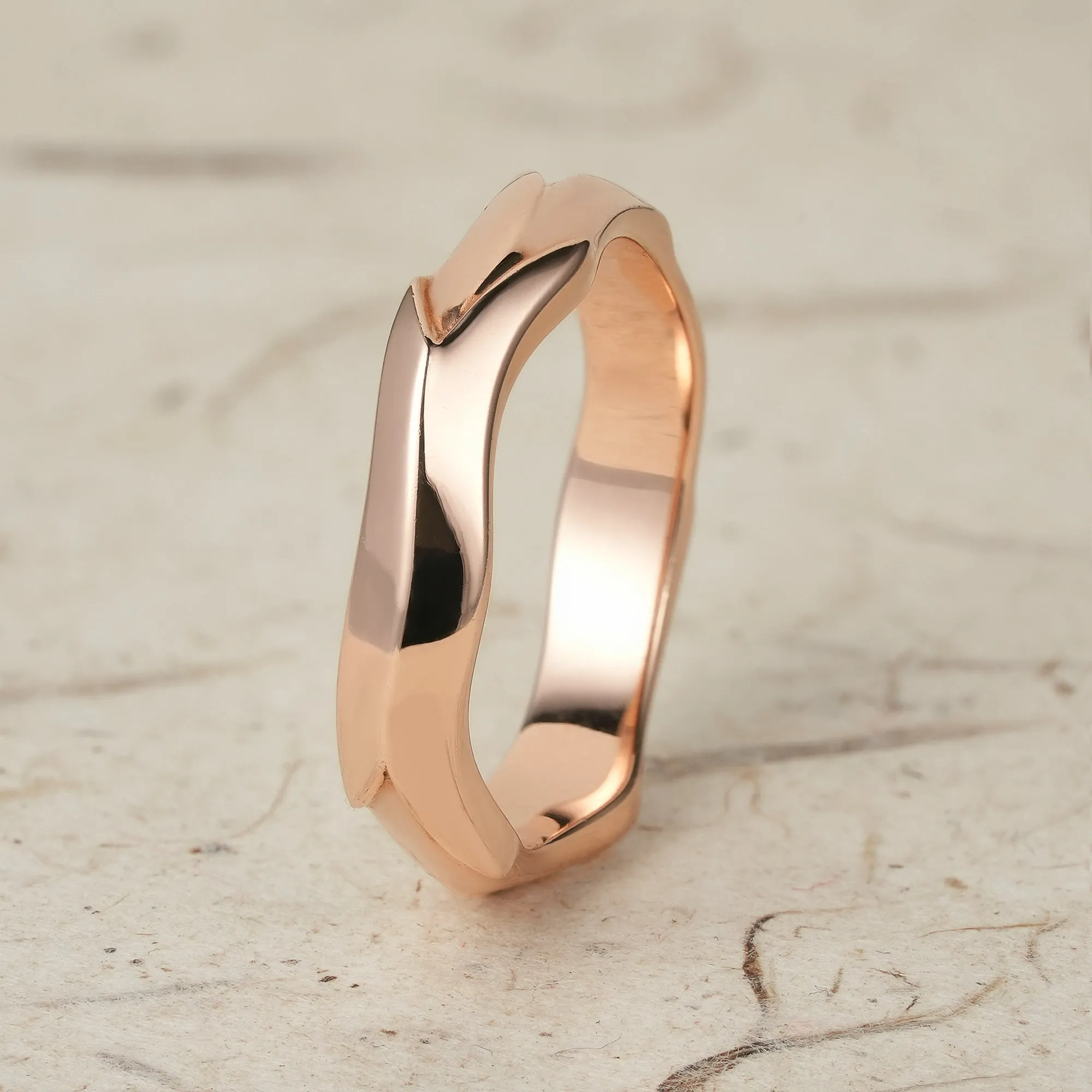 Bold Sculpted Modern Men's Ring - Nathaniel