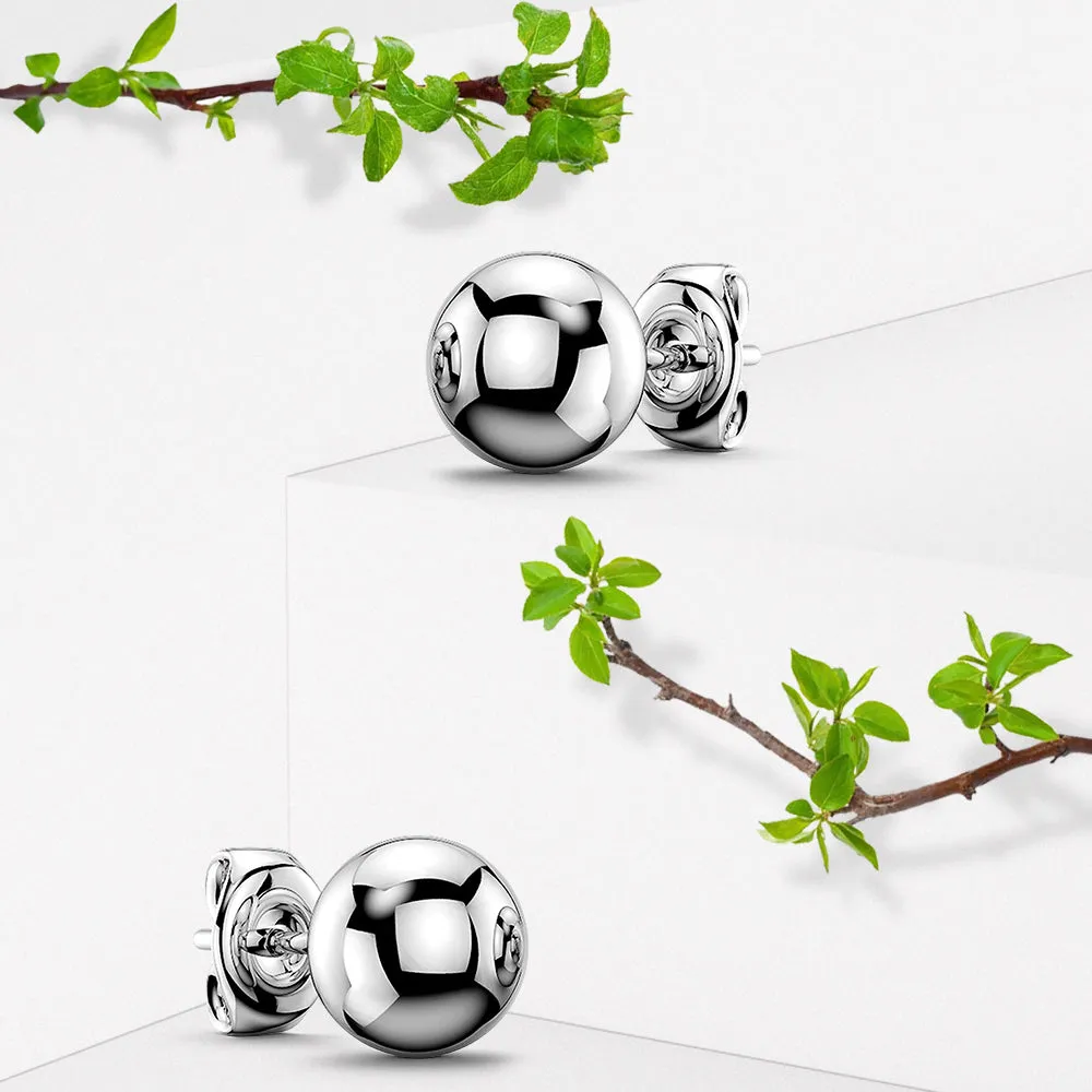 Boxed Brave Inscriptions Pendant Necklace Ball Stud Earrings Set