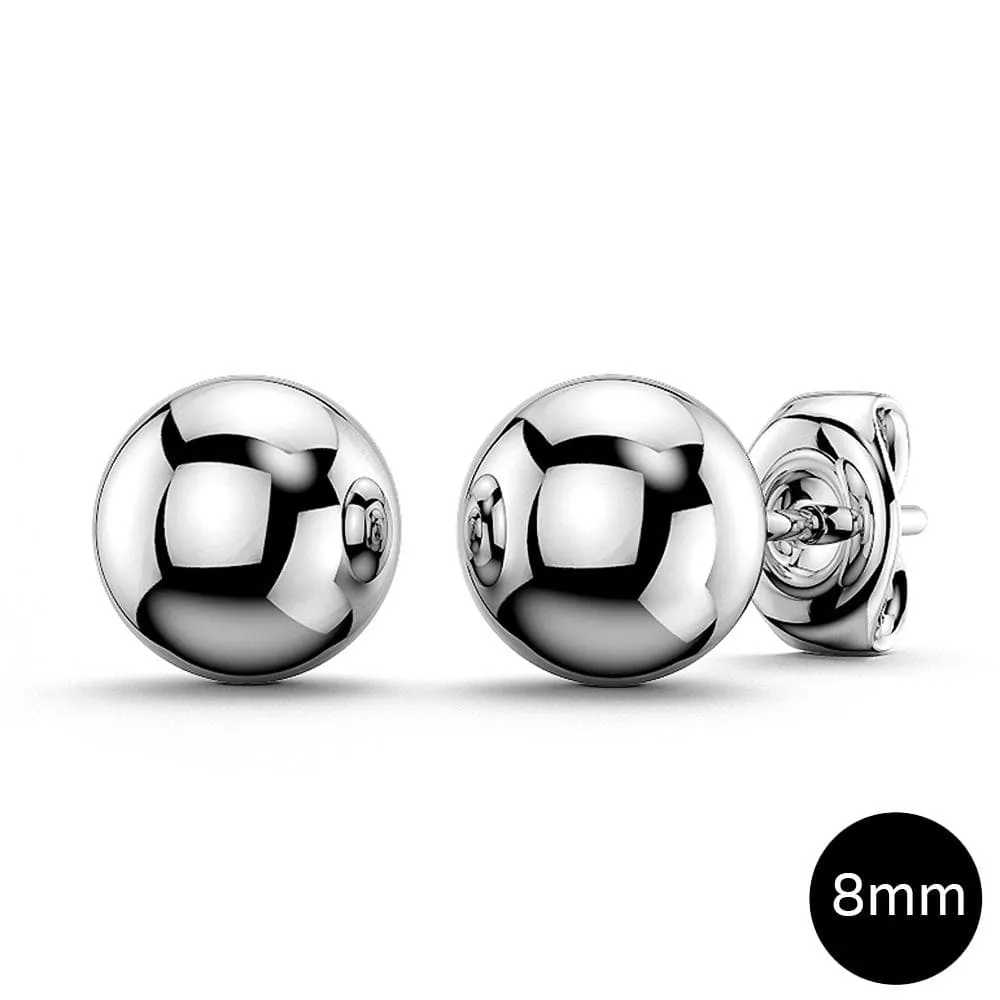 Boxed Brave Inscriptions Pendant Necklace Ball Stud Earrings Set