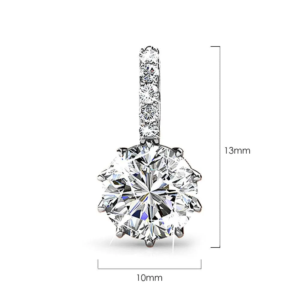 Boxed Heart Shaped White Gold Set Embellished with SWAROVSKI® Crystals