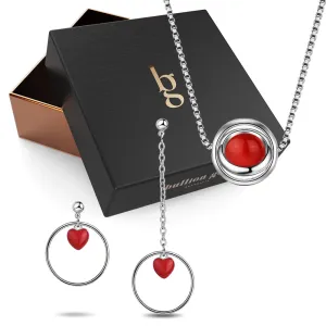 Boxed Mystick Love Necklace and Earrings Set