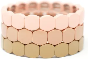 Cedar and Ink Gold Stackable Bracelets, Tile Bracelets for Women, Stackable Enamel Bracelets, Enamel Bangle Bracelet, Gold Bracelets for Women
