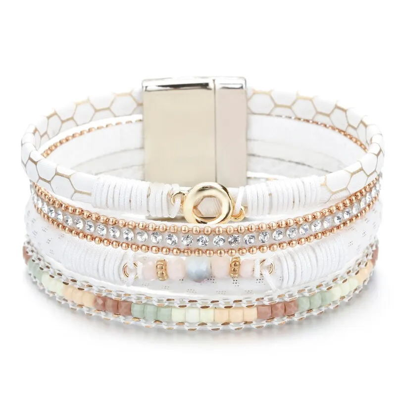 Chic White Multi-layer Bohemian Bracelet