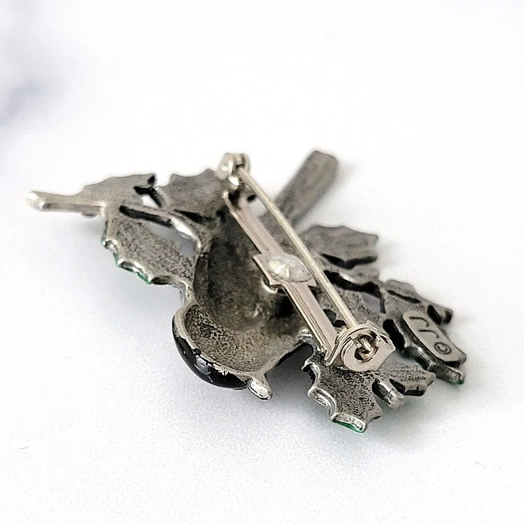 Christmas Brooch JJ Chickadee Bird